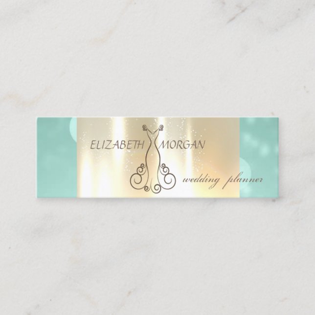 Elegantes modernes Glamour, Imitate Gold, Bokeh, K Mini Visitenkarte (Vorderseite)