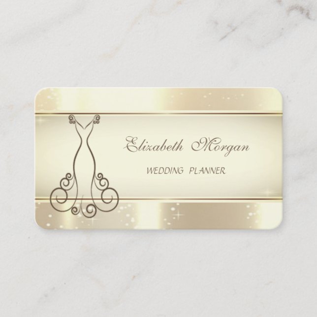 Elegantes modernes Glamour, Imitate Gold, Bokeh, K Visitenkarte (Vorderseite)