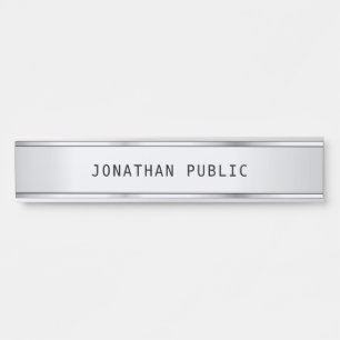 Elegantes modernes glamouröses Silver Template ein Türschild