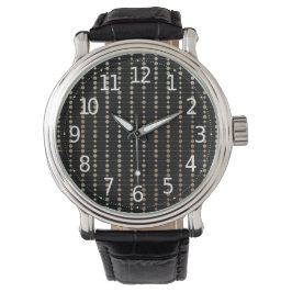 Elegantes modernes Gold Beads Circles Dots Pattern Armbanduhr