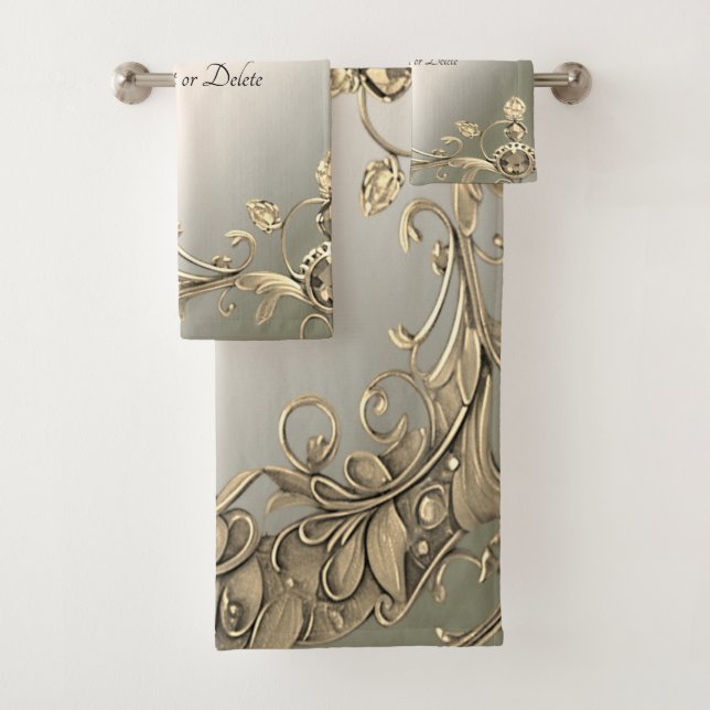 Elegantes, modernes Gold Decorative Handtuch Set (Insitu)