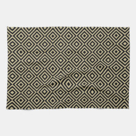 Elegantes, modernes Gold Squares Diamonds Tiles-Mu Geschirrtuch
