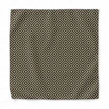 Elegantes, modernes Gold Squares Diamonds Tiles Pa