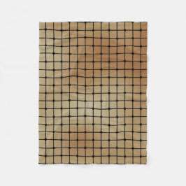 Elegantes, modernes Gold Squares Tiles-Muster | Fleecedecke