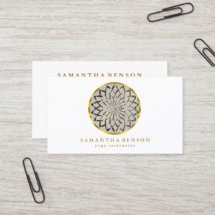 Elegantes modernes goldenes Lotus-Logo stilvolles Visitenkarte