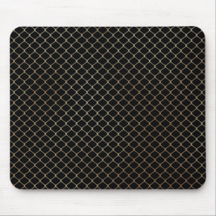 Elegantes modernes Goldzaun-Kettenmuster   Mousepad