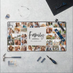 Elegantes, modernes Grau mit mehreren Fotos Schreibtischunterlage<br><div class="desc">Mehrfamiliengeschenk für Fotos. Ideal Weihnachten,  Geburtstag,  Jubiläum Mütter Tag,  Väter Tagesgeschenk. Modernes,  einfaches Typograp[hy elegantes Design.</div>