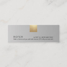 Elegantes, modernes Gray Gradient Gold Akzent Refe