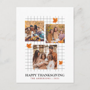 Elegantes modernes Happy Thanksgiving Herbstfoto Feiertagspostkarte