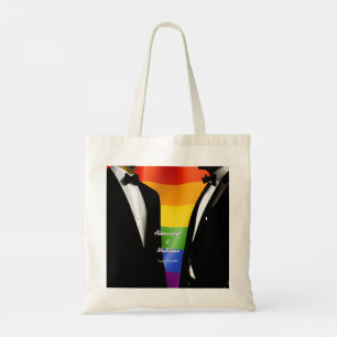 Elegantes modernes Hochzeitsgeschenk für schwule M Tragetasche