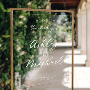Elegantes modernes Hochzeitssymbol Acrylschild