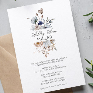 Elegantes modernes Hochzeitsszitat für Wildblumen Einladung