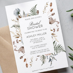 Elegantes modernes Hochzeitsszitat für Wildblumen Einladung