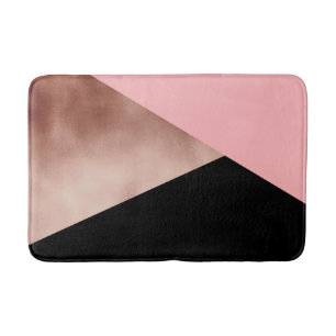 elegantes modernes Imitat-Rosen-Goldfolienrosa Badematte