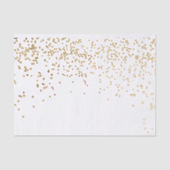 Elegantes modernes Imitatgoldconfettiluxusmuster Seidenpapier (Vorderseite)