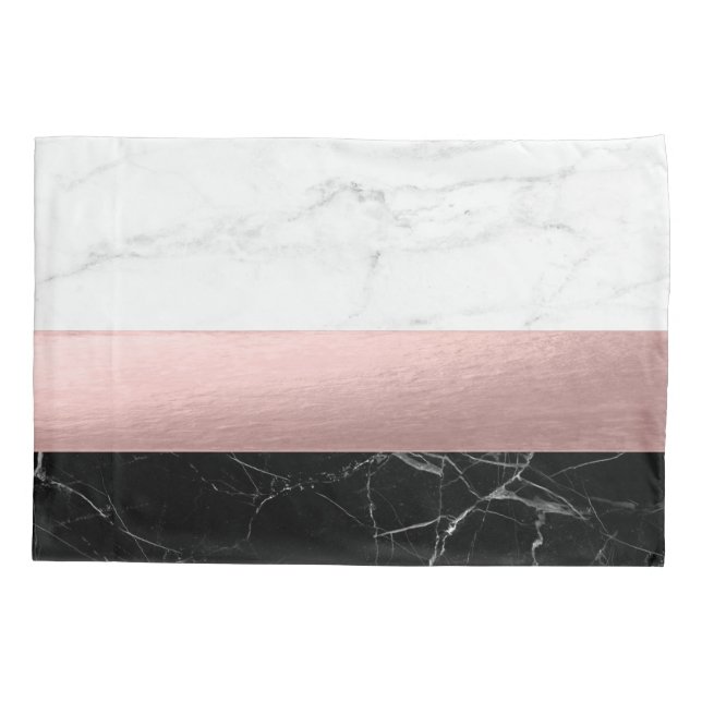 elegantes modernes klares Schwarz-weißes Kissenbezug (Rückseite)