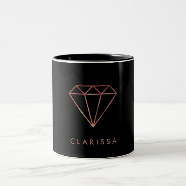 elegantes modernes klares zweifarbige tasse (Mittel)
