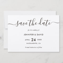 Elegantes, modernes Kraftpapier Hochzeit Save The Date