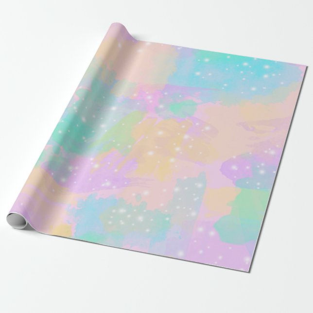 Elegantes modernes Küken bunte Pastellbrushstrokes Geschenkpapier (Ungerollt)