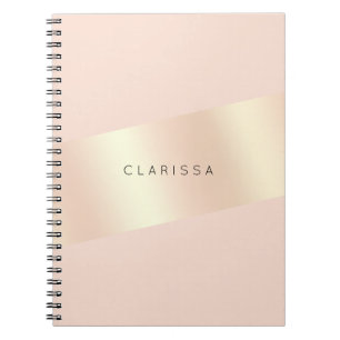 Elegantes modernes Küken erröten das rosa stripe Notizblock