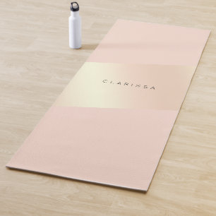 Elegantes modernes Küken erröten das rosa stripe Yogamatte