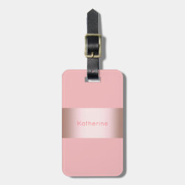 Elegantes modernes Küken-Rosengold u. rosa Gepäckanhänger