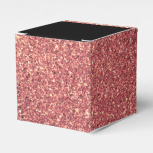 Elegantes modernes Küken-RosengoldGlitterschwarze Geschenkschachtel