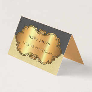 Elegantes modernes Leather Gold Visitenkarten