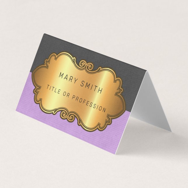 Elegantes modernes Leather Gold Visitenkarten (Vorderseite)