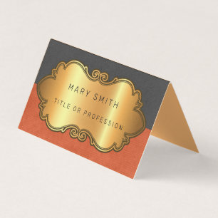 Elegantes modernes Leather Gold Visitenkarten
