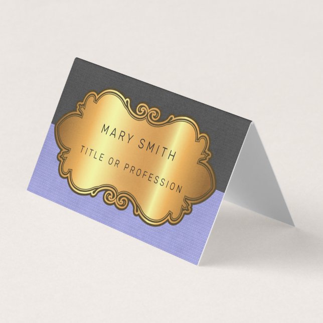 Elegantes modernes Leather Gold Visitenkarten (Vorderseite)