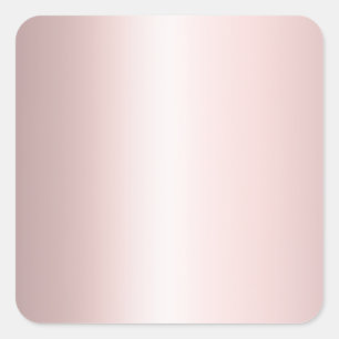 Elegantes modernes leeres Template Rose Gold Quadratischer Aufkleber