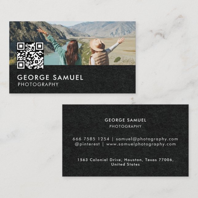 Elegantes, modernes Logo Minimalistisch Visitenkarte (Vorne/Hinten)