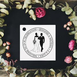 elegantes modernes Mindest-Typografie-Ehepaar Geschenkanhänger