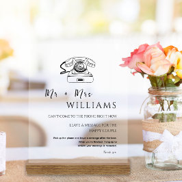 Elegantes modernes Minimal Wedding Audio Gästebuch Acrylschild