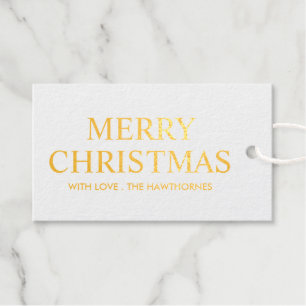 Elegantes modernes minimales frohes Weihnachten Geschenkanhänger