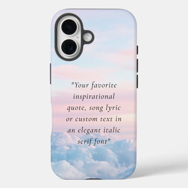 Elegantes, modernes Minimalistisches Angebot iPhone 16 Hülle (Rückseite)