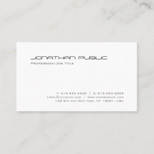 Elegantes modernes minimalistisches Design Trendy Visitenkarte