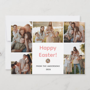 Elegantes modernes minimalistisches Frohe Ostern 5 Feiertagskarte