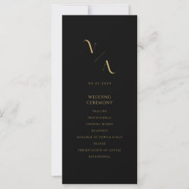 Elegantes modernes Minimalistisches Hochzeitsprogr