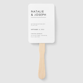 Elegantes modernes Minimalistisches Hochzeitsprogr Fächer