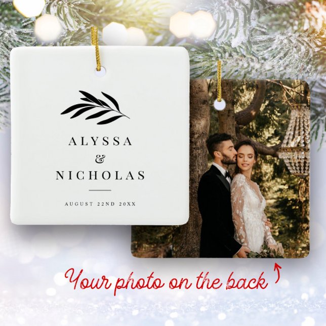 Elegantes modernes Minimalistisches Hochzeitssembl Keramikornament (Von Creator hochgeladen)