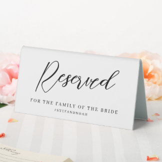 Elegantes, modernes Minimalistisches Hochzeitssymb Tischaufsteller