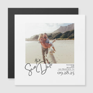 Elegantes modernes Minimalistisches Save the Date Magneteinladung