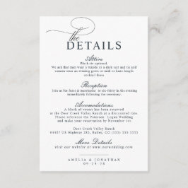 Elegantes, modernes Minimalistisches Skript Hochze Begleitkarte