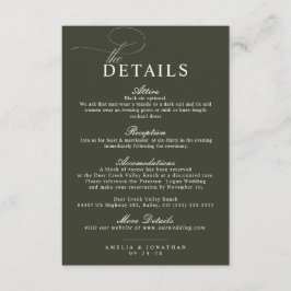 Elegantes, modernes Minimalistisches Skript Hochze Begleitkarte