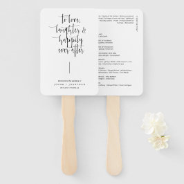 Elegantes, modernes Minimalistisches SkriptWedding Fächer