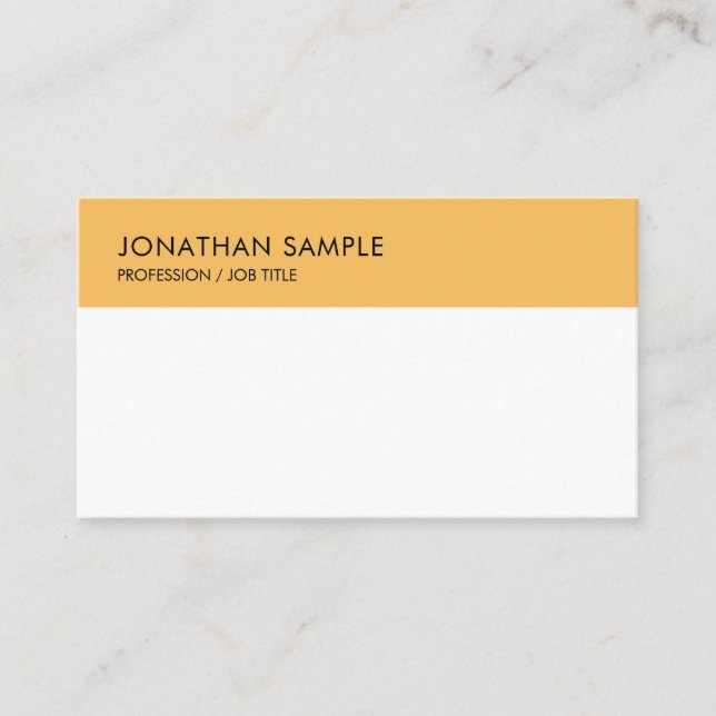 Elegantes modernes Minimalistisches Template Beruf Visitenkarte (Vorderseite)
