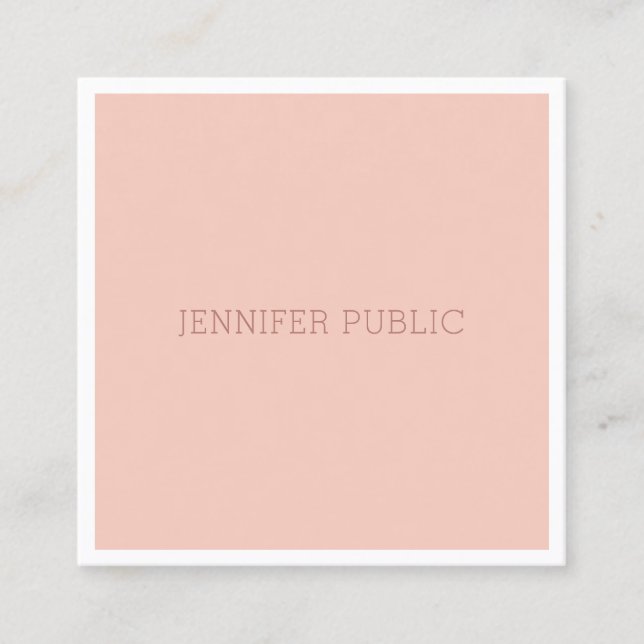Elegantes, modernes Minimalistisches Template Quadratische Visitenkarte (Vorderseite)