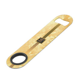 Elegantes, modernes Mit Monogramm Marmorschwarz Speed Flaschenöffner